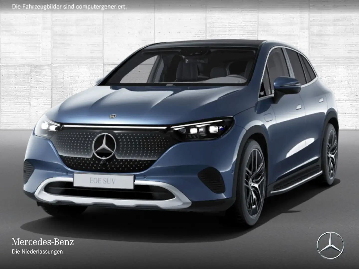 Mercedes-Benz EQE SUV EQE 500 4M AVANTG+PANO+AHK+BURMESTER+SITZKLIMA+TV Blau - 2