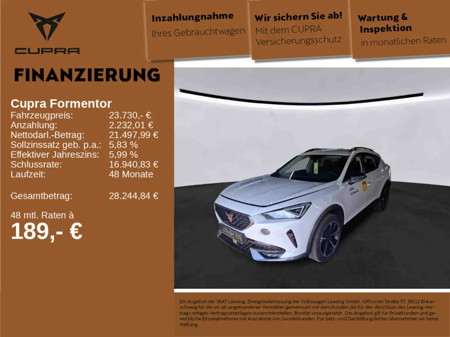 CUPRA Formentor 1.5 TSI 18 ACC AHK LED NAVI PDC SHZ Bianco - 1