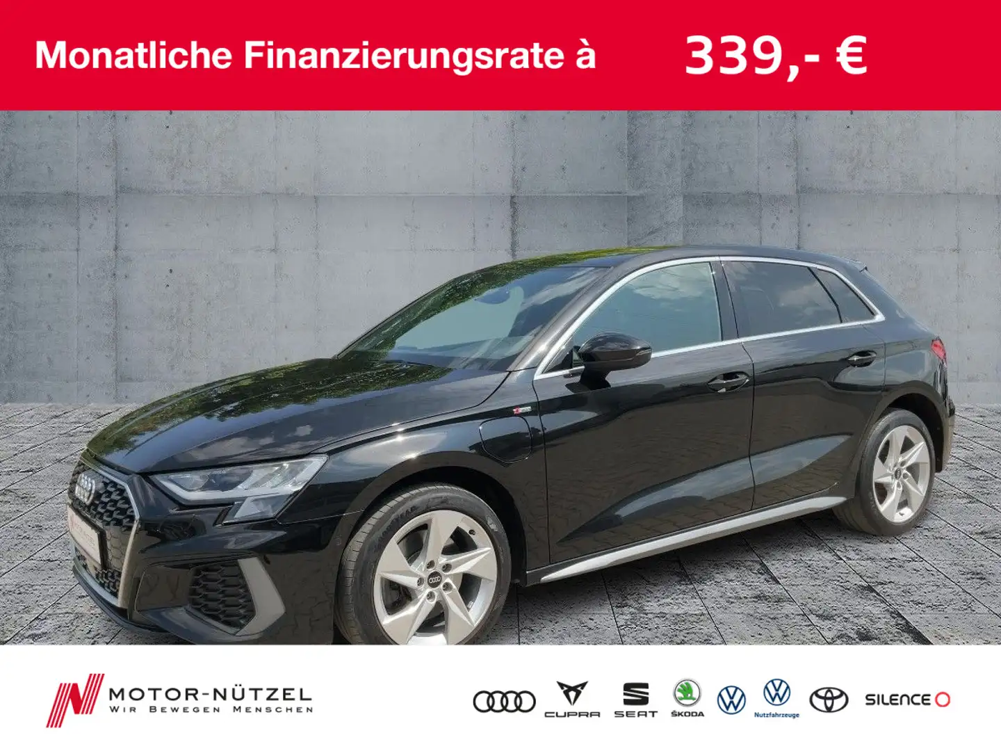 Audi A3 40 TFSI e S-TR S-LINE NAVI+RFK+ACC Schwarz - 1