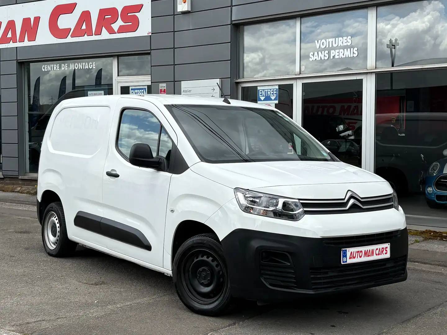 Citroen Berlingo 1.6 BlueHDi UTILITAIRE 75CV ATTACHE REMORQUE CT OK Blanc - 1