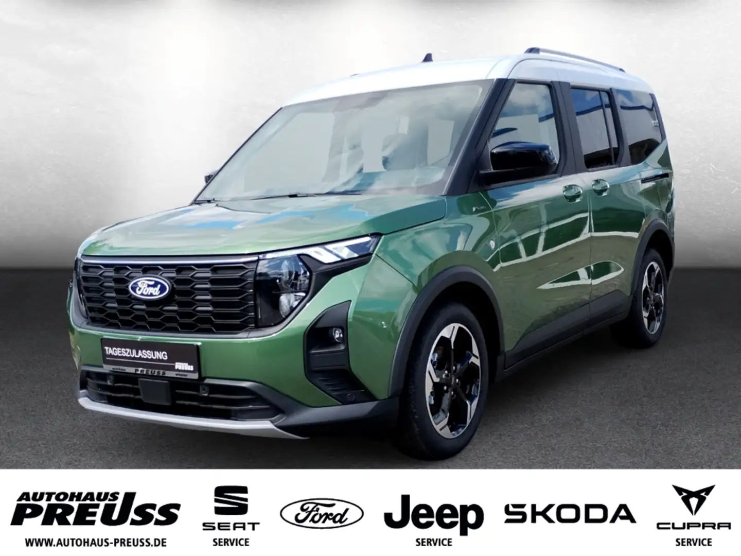 Ford Tourneo Courier Active 1.0 EcoBoost DSG Grün - 1