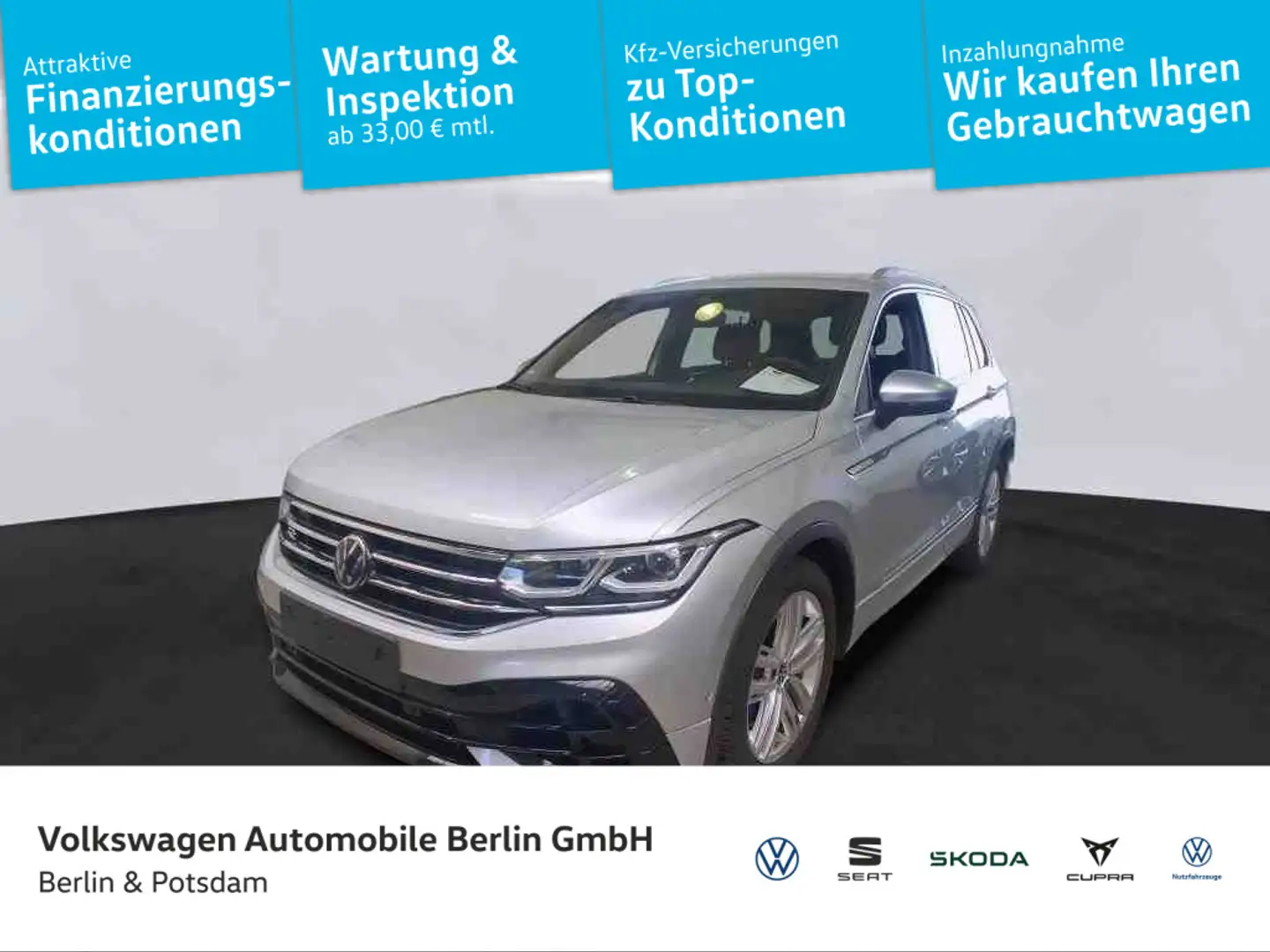 Volkswagen Tiguan R 2.0 TSI 4M Leder AHK DCC Easy-Open H&K Silber - 1