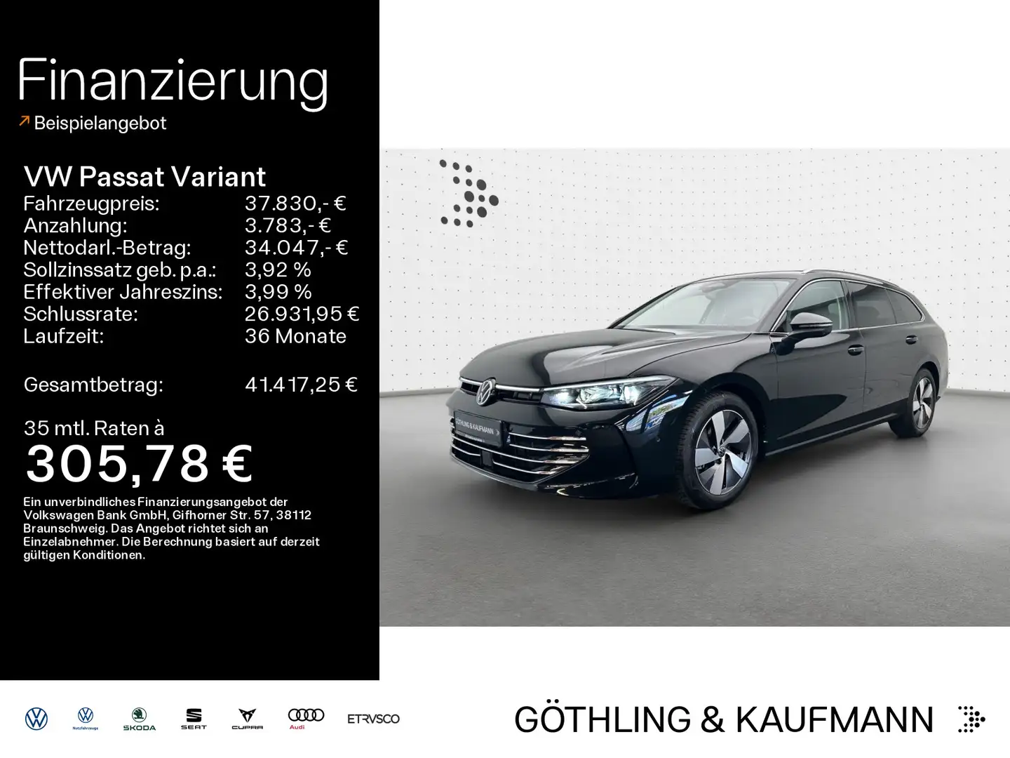 Volkswagen Passat Variant 2.0 TDI DSG ELEGANCE*IQ.LIGHT*AHK Schwarz - 1