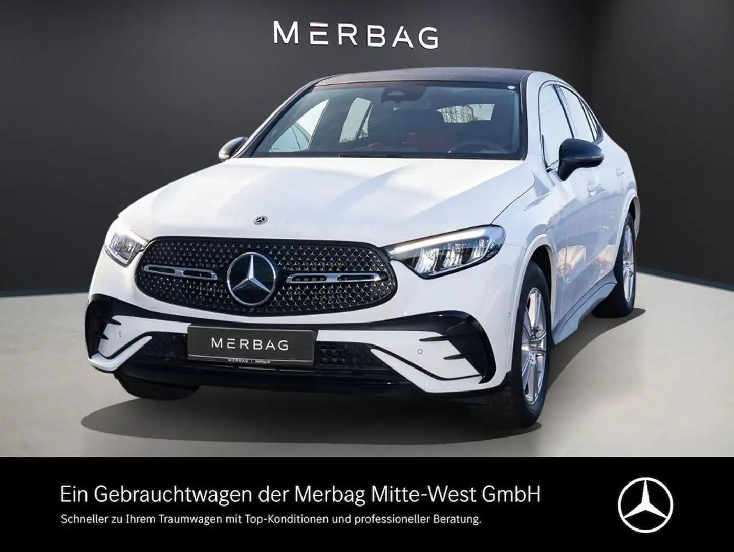 Mercedes-Benz GLC 300 d 4MATIC Coupé Pano SpurW Sport W-Paket Weiß - 1