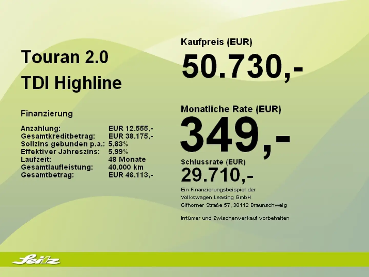 Volkswagen Touran 2.0 TDI Highline *7-SITZER*AHK*PANO* Weiß - 1
