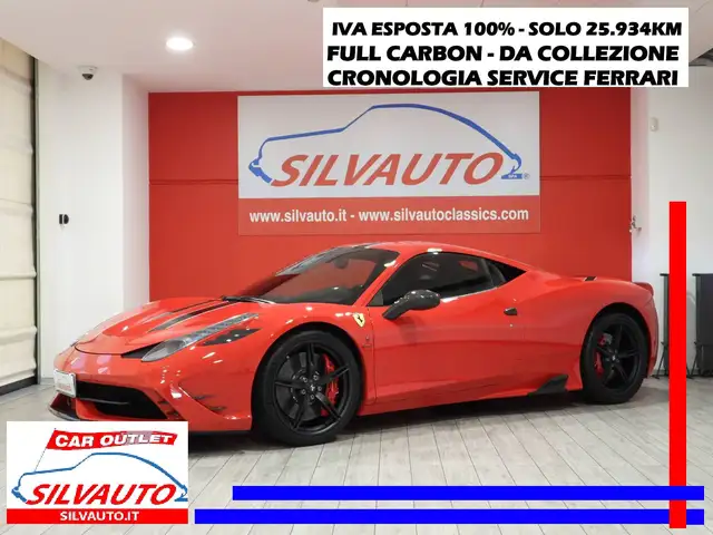 Ferrari 458 SPECIALE - IVA ESPOSTA 100% – SOLAMENTE 25.934KM – FULL CARBON – CRONOLOGIA SERVICE FERRARI – DA COLLEZIONE  (2014)