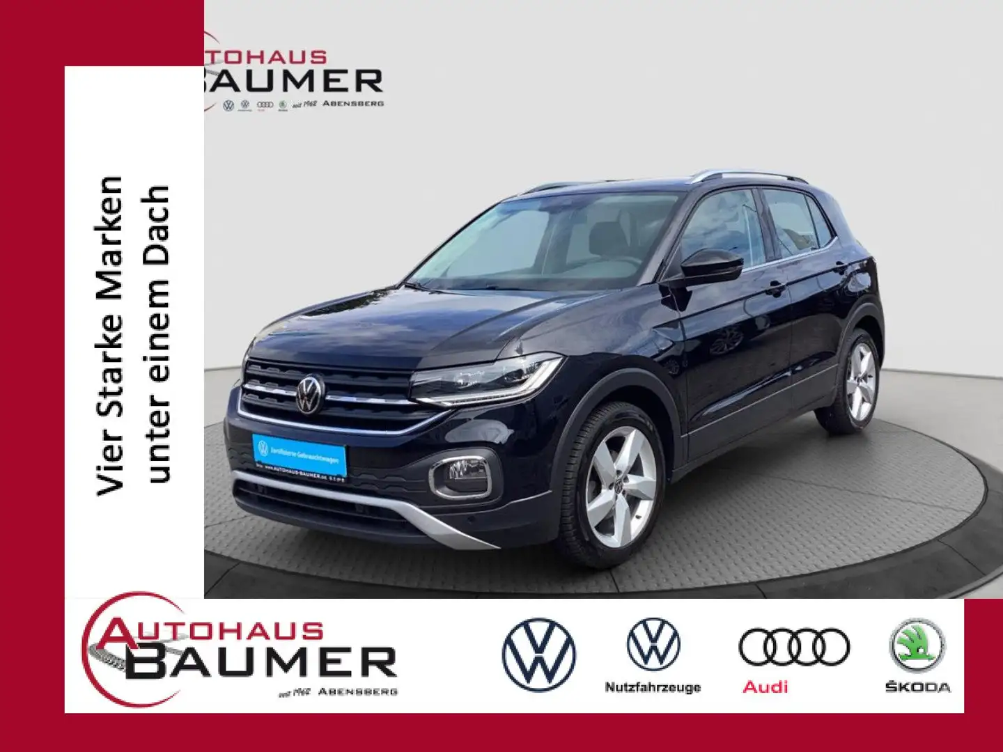 Volkswagen T-Cross Style 1.5 TSI DSG AHK LED Navi Kamera Noir - 1