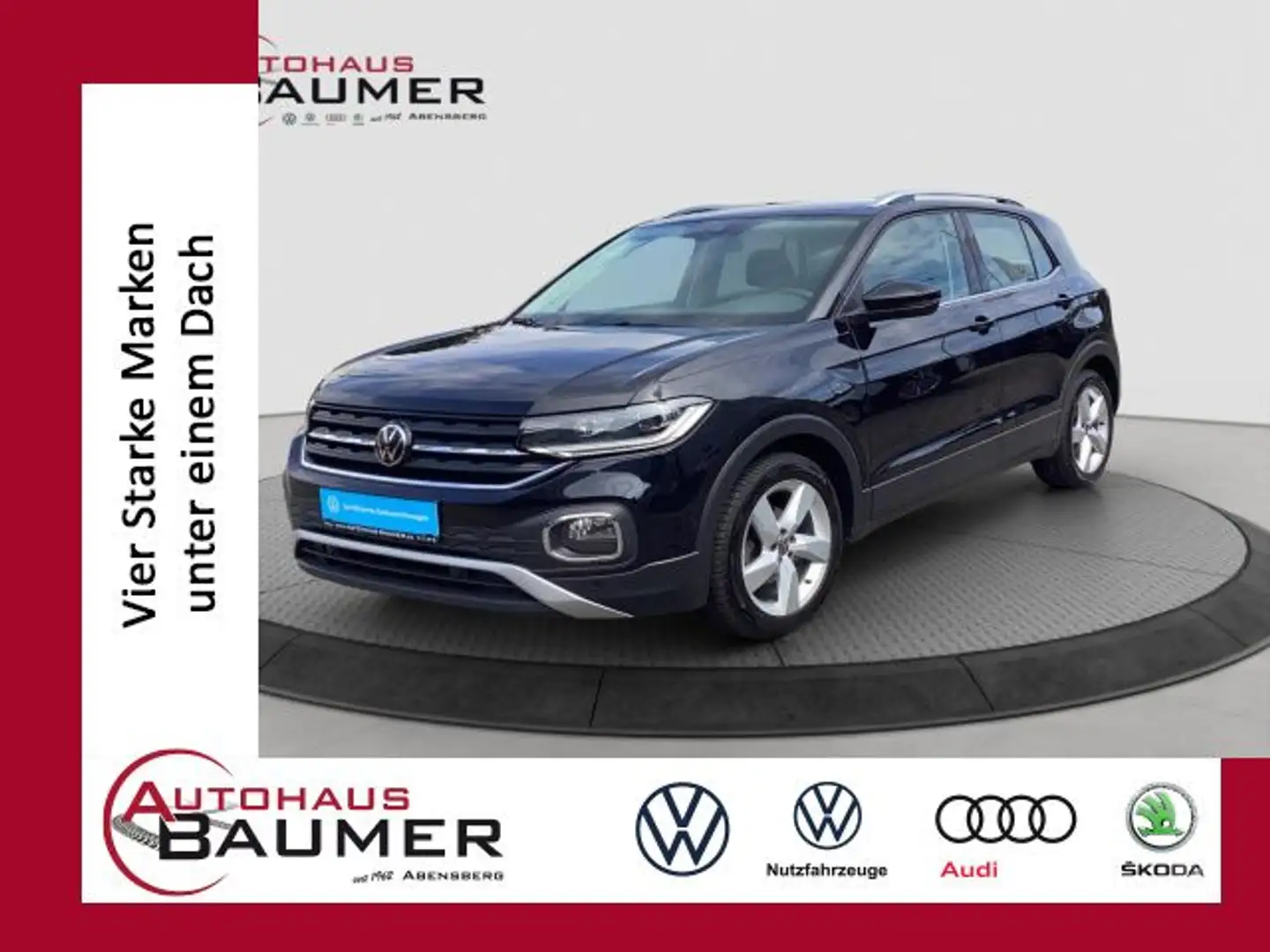 Volkswagen T-Cross Style 1.5 TSI DSG AHK LED Navi Kamera Zwart - 1