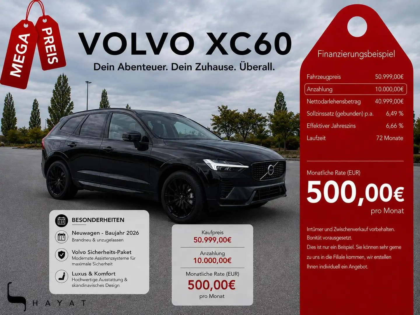 Volvo XC60 Schwarz - 1