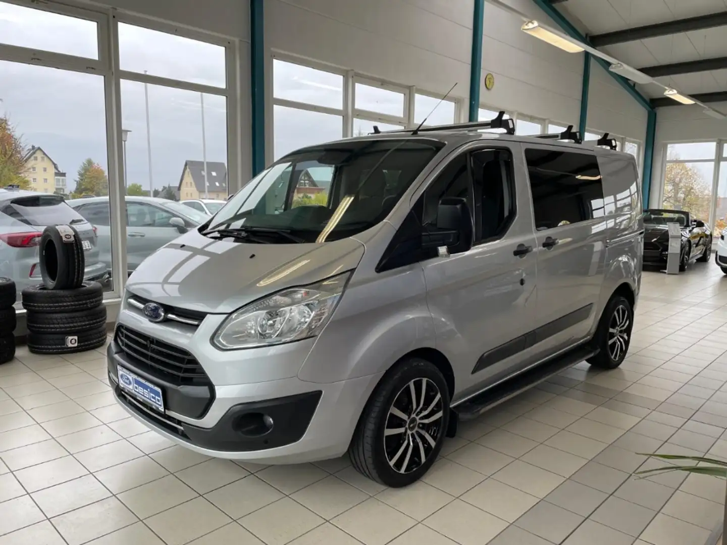 Ford Transit Custom DoKa 290L1 Trend+AHK+Standhzg+RFK Zilver - 2