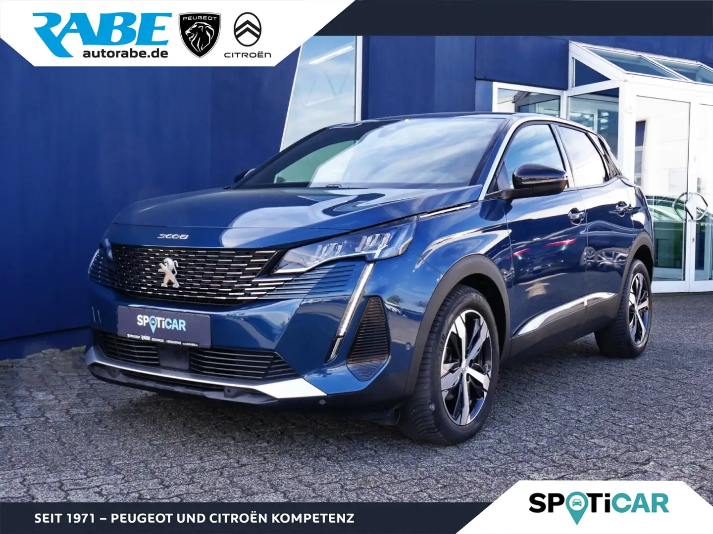 Peugeot 3008 Allure Pack 130 PT Aut.+Kamera+Navi+AHK Klima Blau - 1
