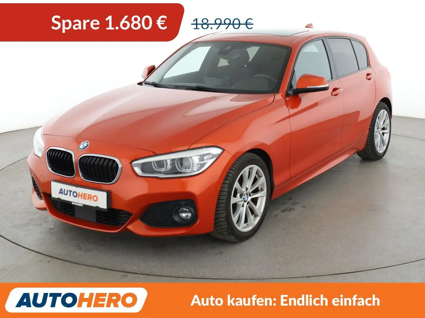 BMW 118 118i M Sport Aut.*NAVI*LED*ACC*PDC*SHZ* Orange - 1
