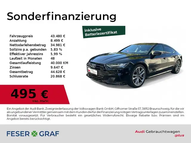 Audi A7 50 TFSIe qu S line Sport+ Matrix/B&O/ACC/360°