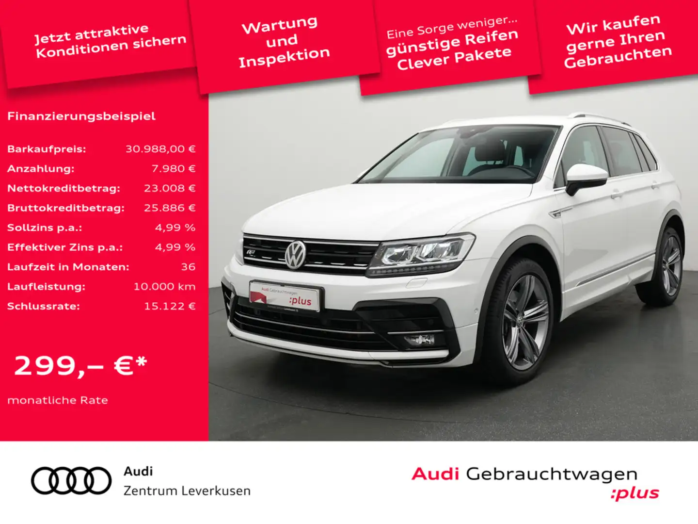 Volkswagen Tiguan R-Line 4M KAM SHZ PDC KLIMA CARPLAY Schwarz - 1