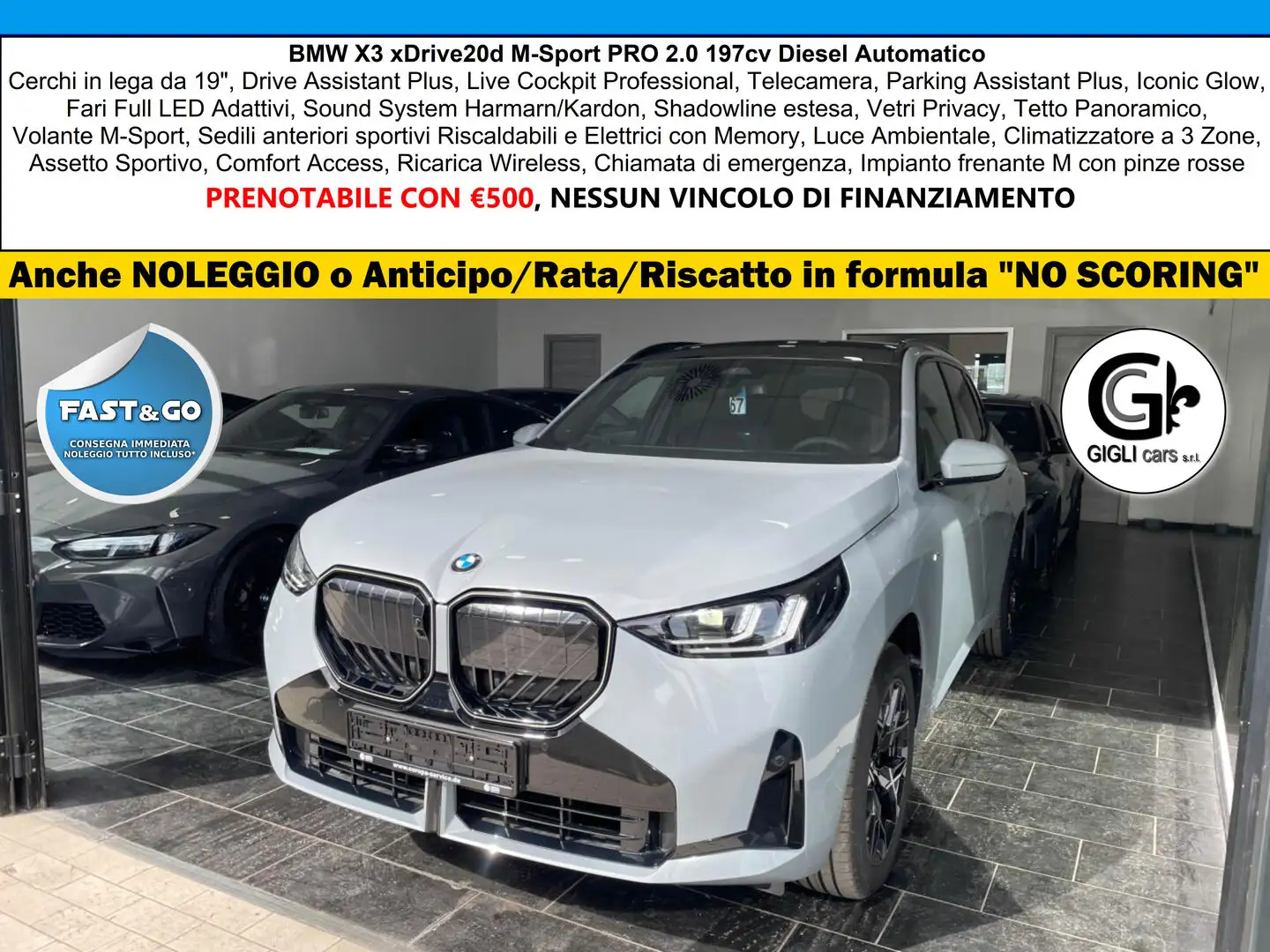 BMW X3 XDrive20d M-Sport PRO NEW MODEL C19" Tetto MSport Gri - 1