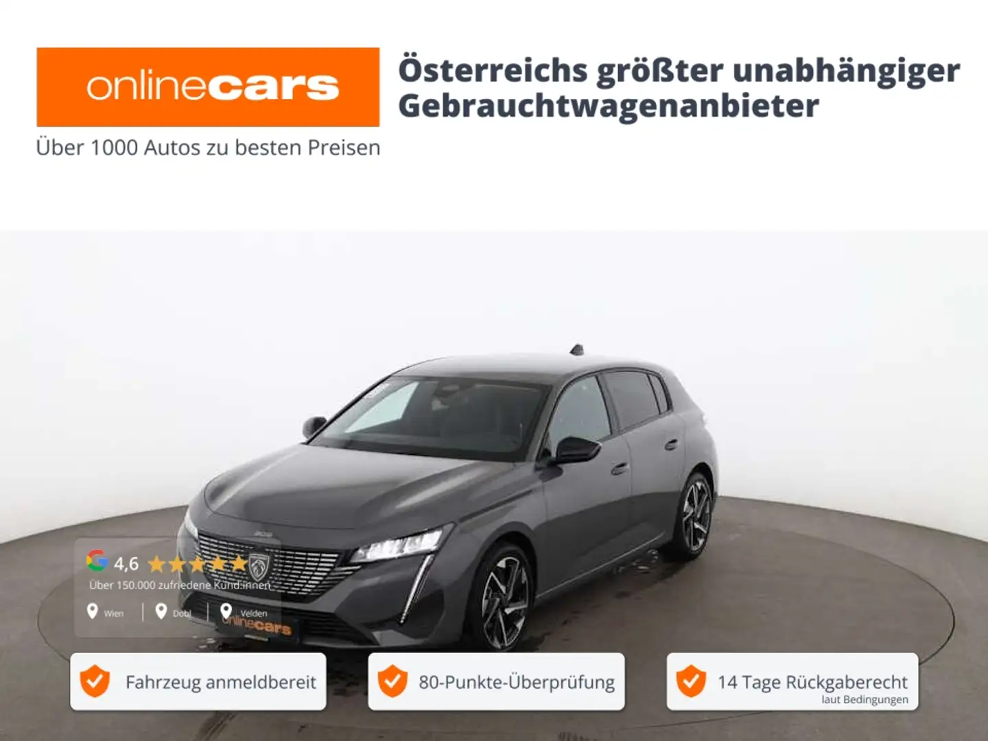 Peugeot 308 1.5 BlueHDi 130 Allure Aut LED NAVI LEDER PDC Grau - 1