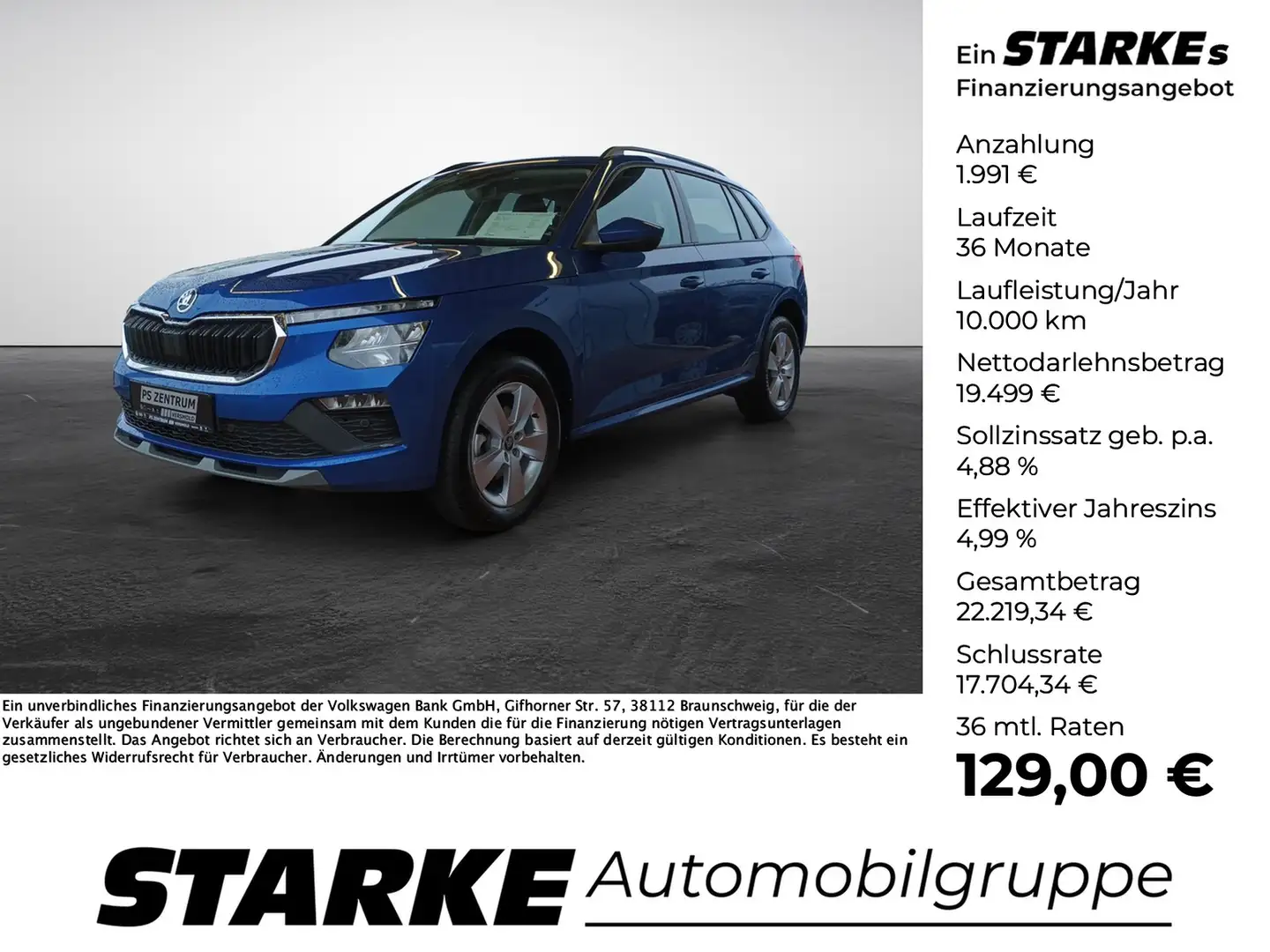 Skoda Kamiq 1.0 TSI DSG Selection Blau - 1