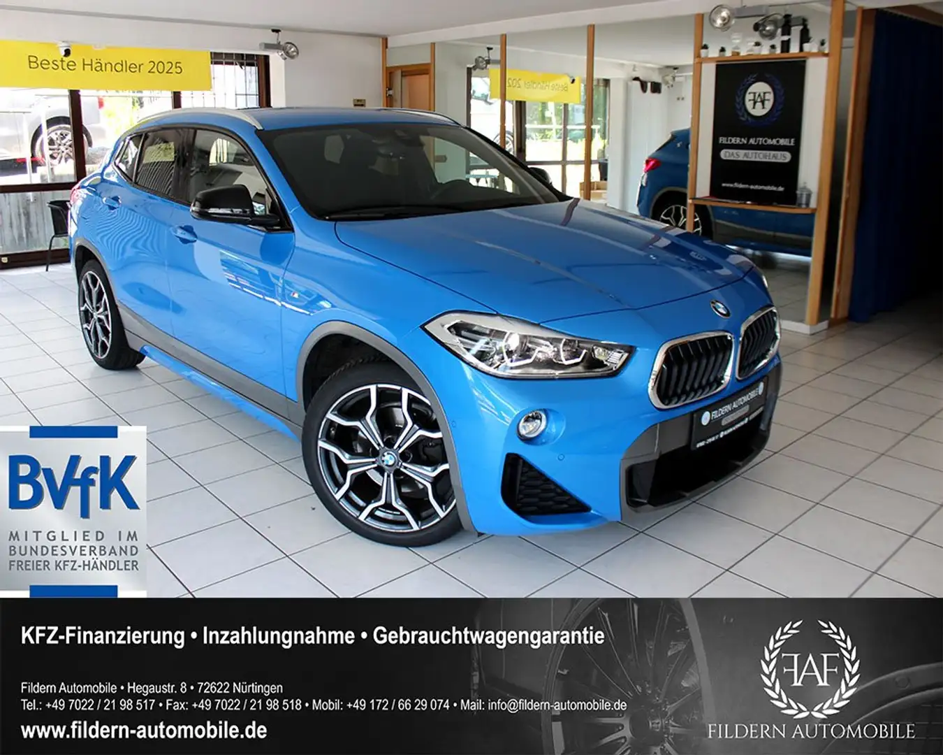 BMW X2 xDrive 18d MSport X Shadow*LED*HUD*KAMERA*AMBIENTE Blau - 1