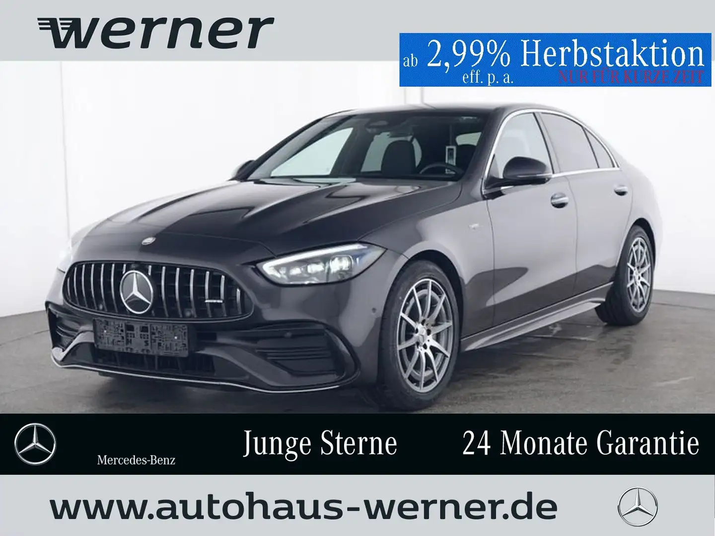 Mercedes-Benz C 43 AMG PREM+ PANO 360° MEMO BURMES D-LIGHT HuD Grigio - 1