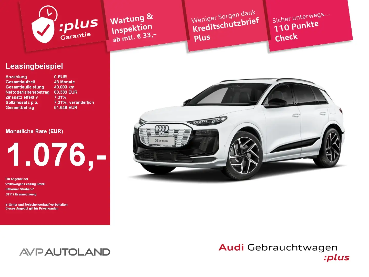 Audi Q6 e-tron quattro S line | PANO | AHK | LED | Weiß - 1