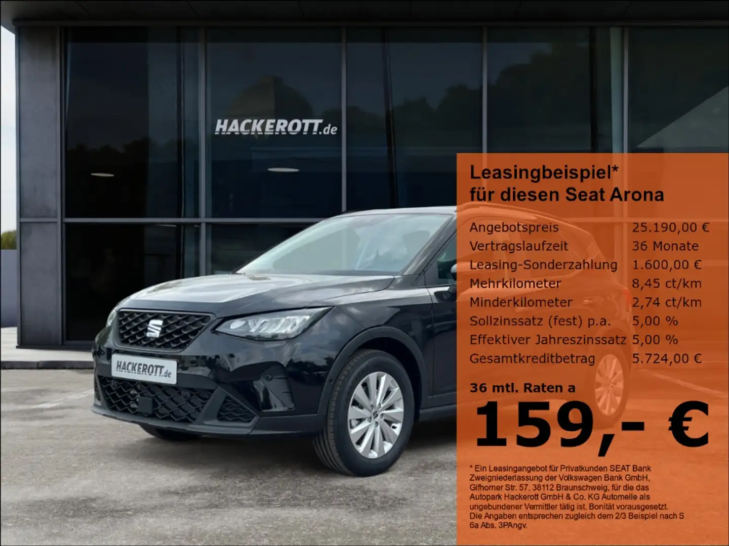SEAT Arona Road Edition 1.0 TSI 116 PS 7-Gang-DSG PDC vo.+hi. Noir - 1