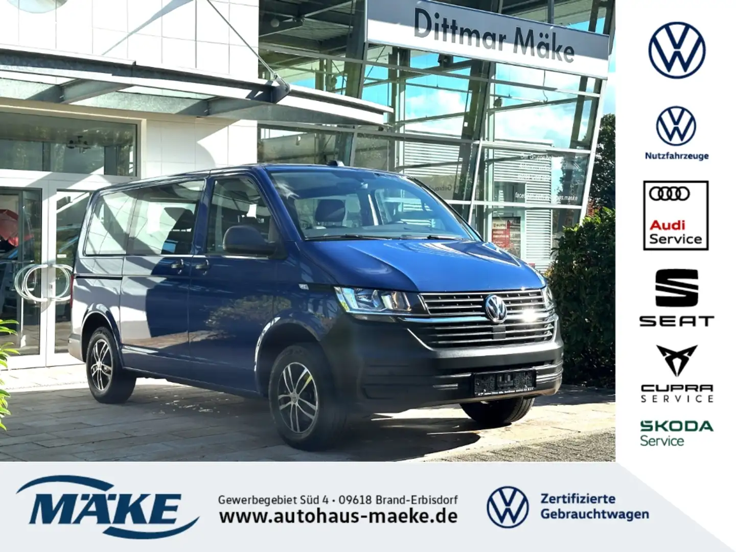 Volkswagen T6.1 Kombi 2.0 TDI EcoProfi DSG STDHZG ACC AHZV Blau - 1