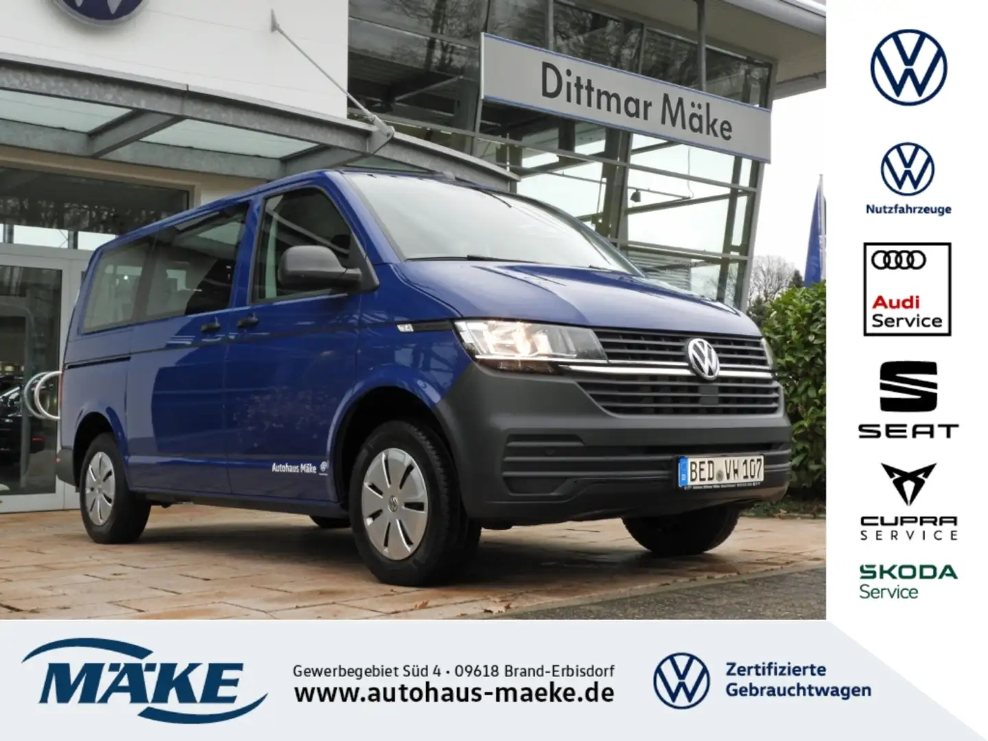Volkswagen T6.1 Kombi 2.0 TDI EcoProfi DSG STDHZG ACC AHZV Albastru - 1