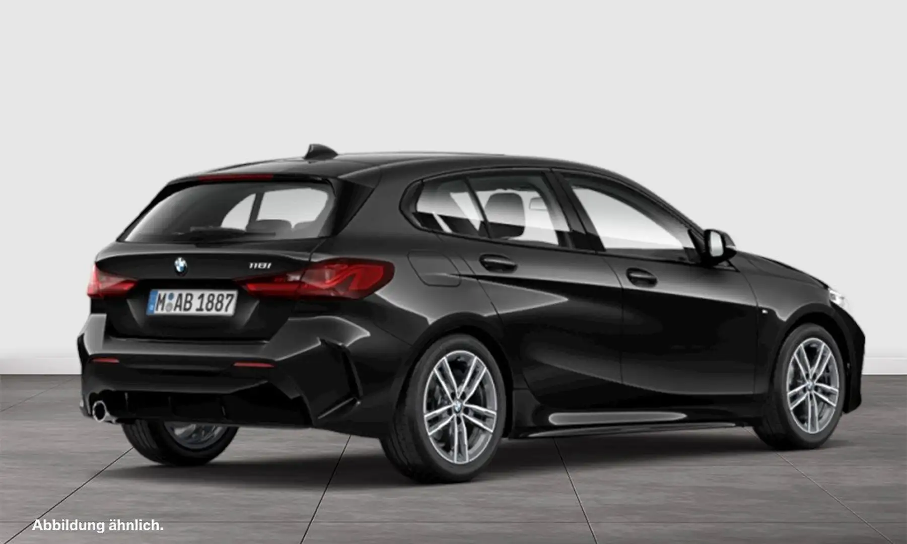 BMW 118 i M Sport NAVI LED PDC V+H DAB Tempomat LM Schwarz - 2