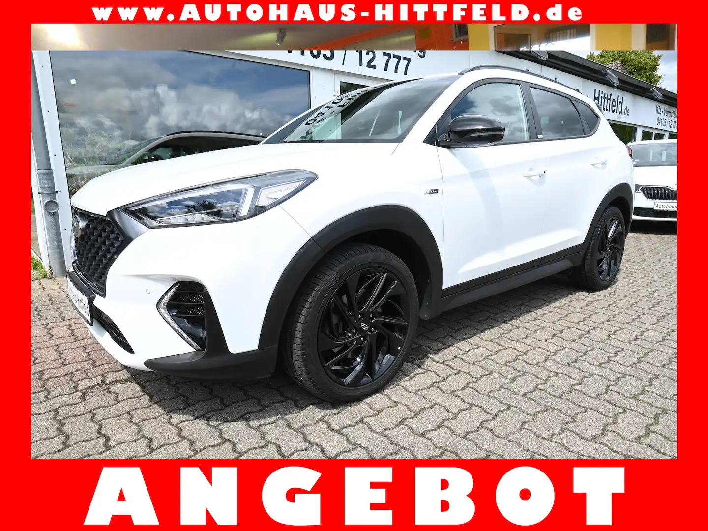 Hyundai TUCSON 2.0 *N-Line* 4WD Aut Leder Navi LED 19Alu Weiß - 1