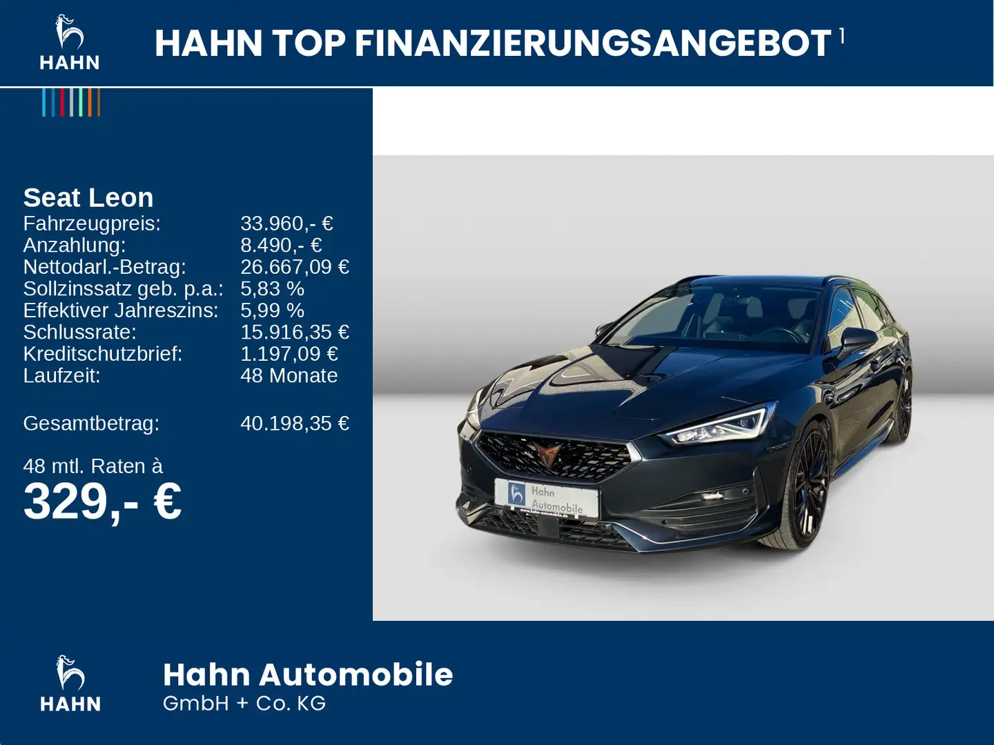 SEAT Leon Sportstourer 2.0TSI DSG VZ 4Drive LED ACC Grau - 2