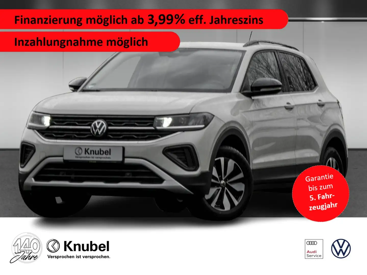 Volkswagen T-Cross GOAL 1.0 TSI LED Navi TravelAss. Ganzj.reifen Grau - 1