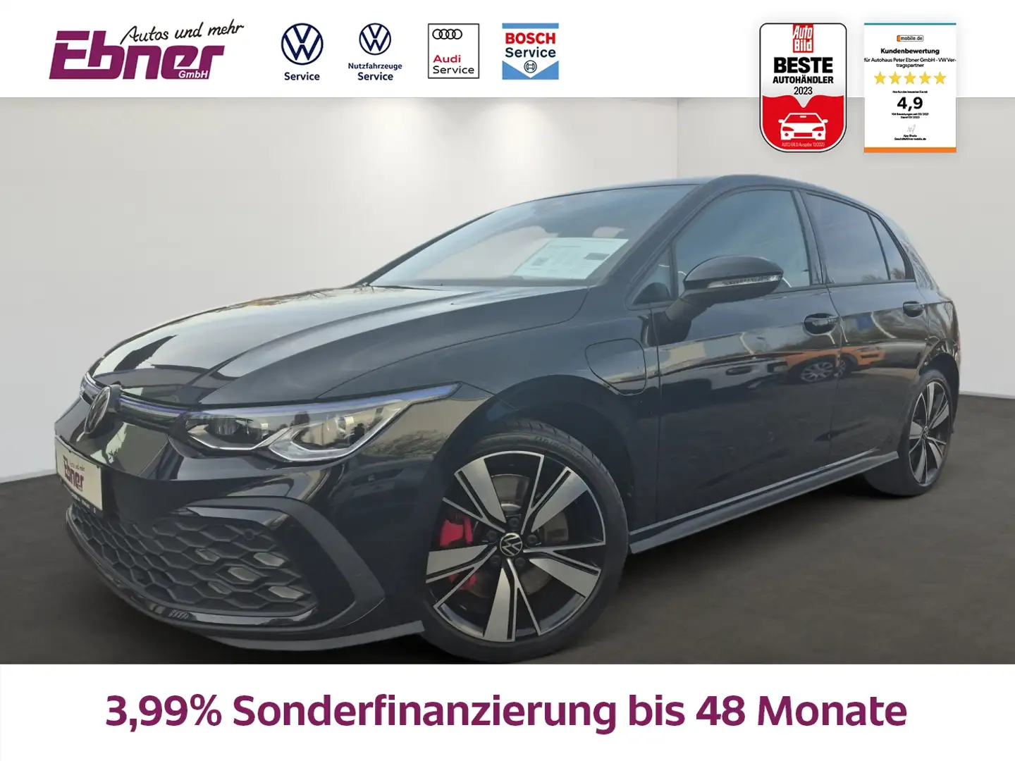 Volkswagen Golf VIII GTE 245PS PHEV DSG KAMERA+ACC+MATRIX+NAVI+APP Schwarz - 1