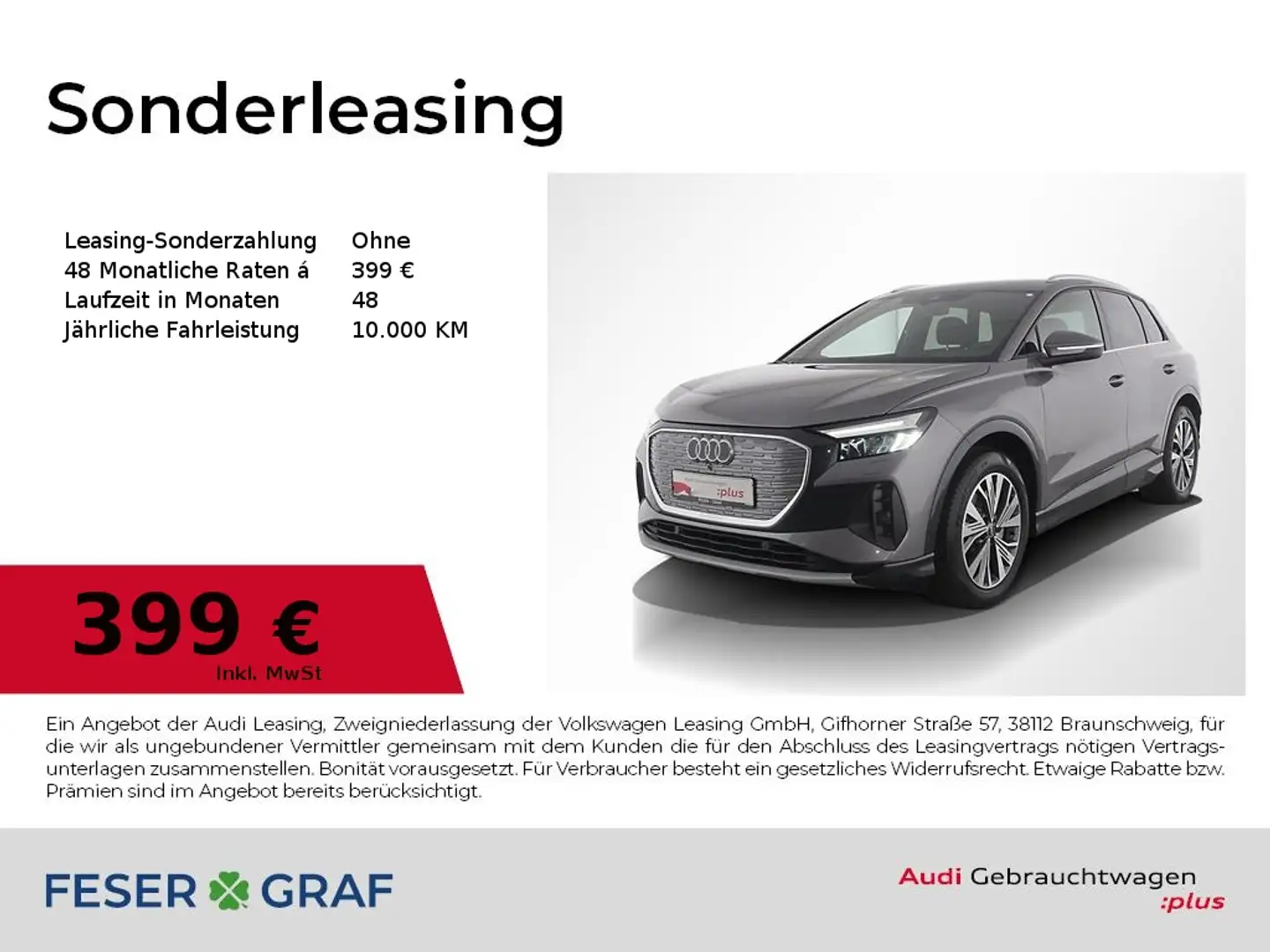 Audi Q4 e-tron 45 Wärmepumpe/Komfortschl./3-Zon.Klima Gris - 1