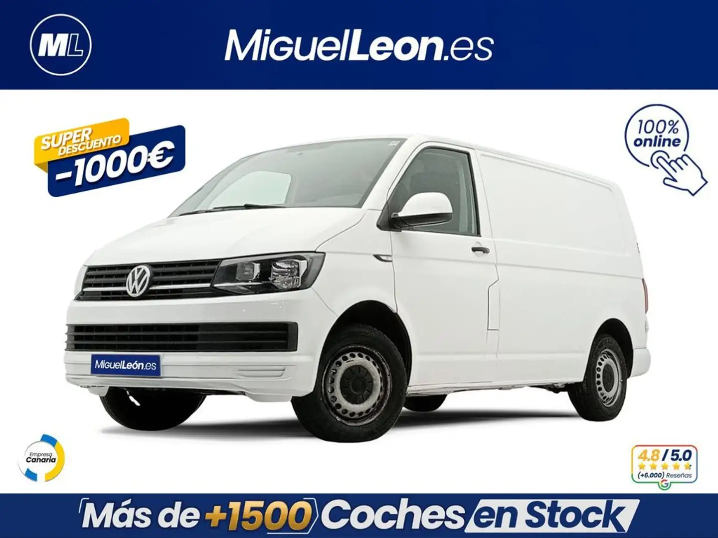 Volkswagen Transporter 2.0 102cv 3P Blanco - 1