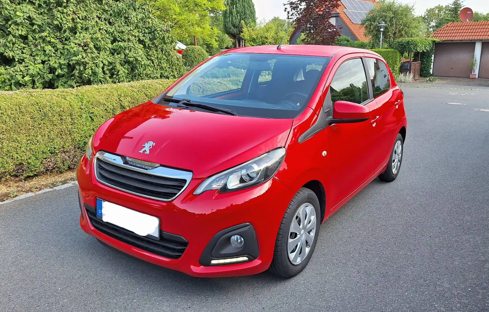 Peugeot 108 Aktive*Klima*70tkm,SHZ*Bj.2016*TÜV3/2027 Roşu - 1