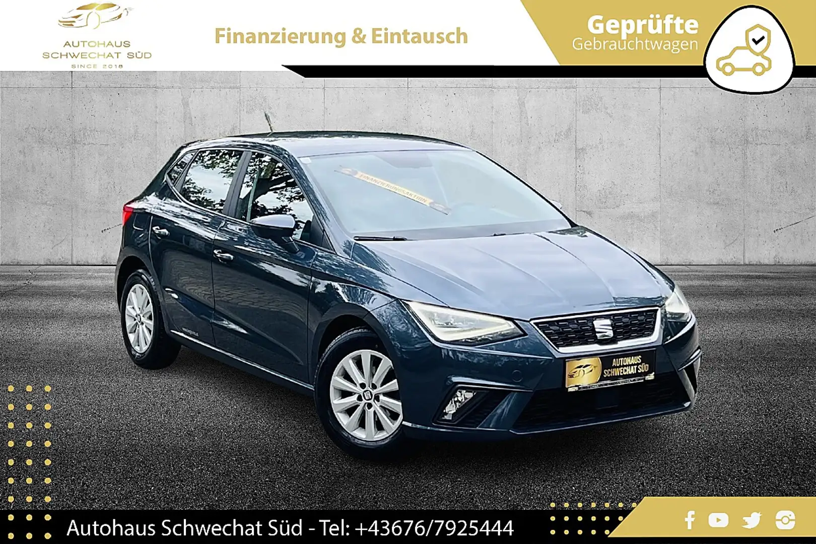 SEAT Ibiza 1,0 Style //1.BESITZ//KLIMA//LED//PDC//TEMPOMAT Grau - 1
