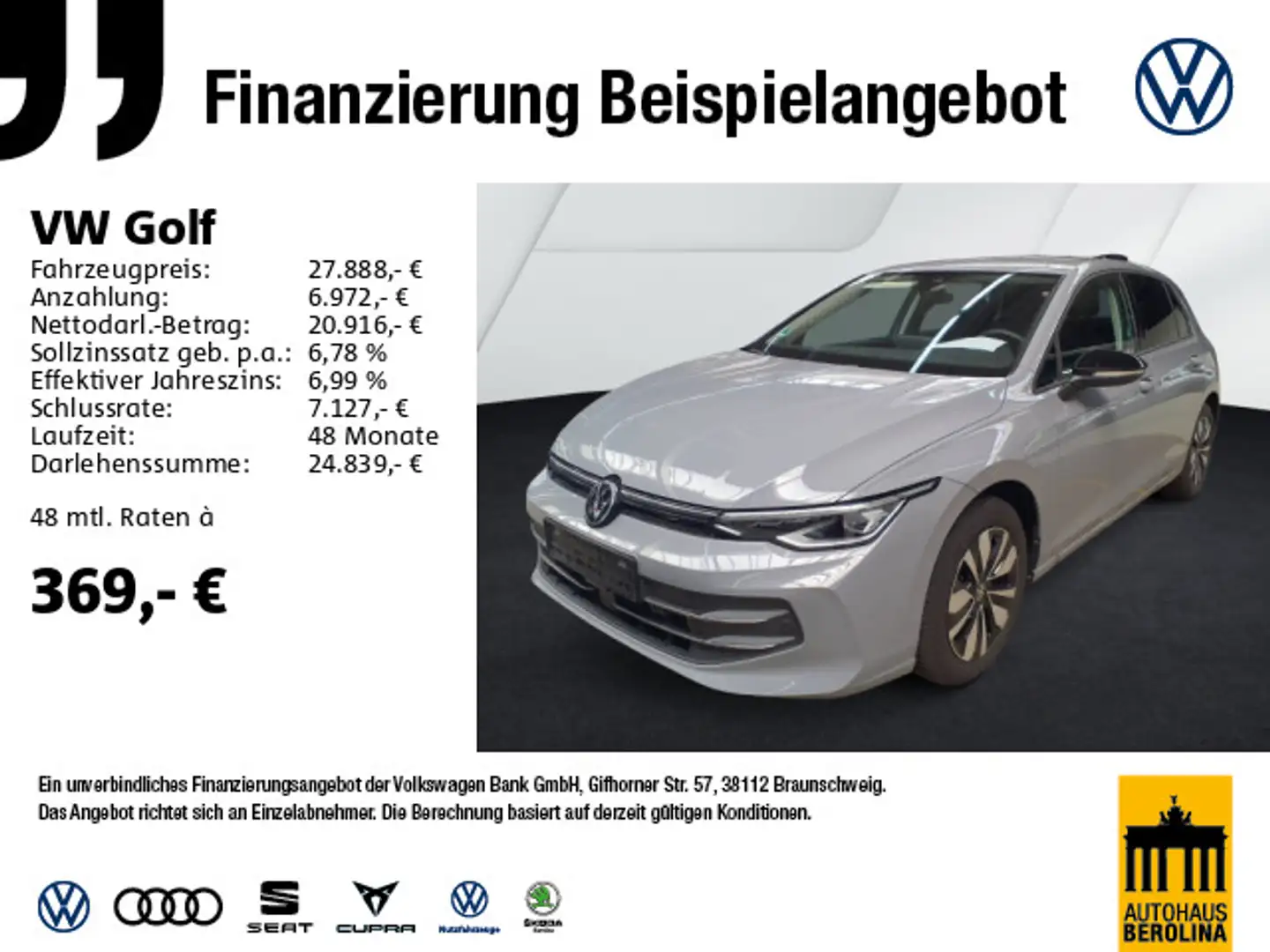 Volkswagen Golf VIII 2.0 TDI Goal DSG *AHK*LED+*ACC*R-CAM* Grijs - 1
