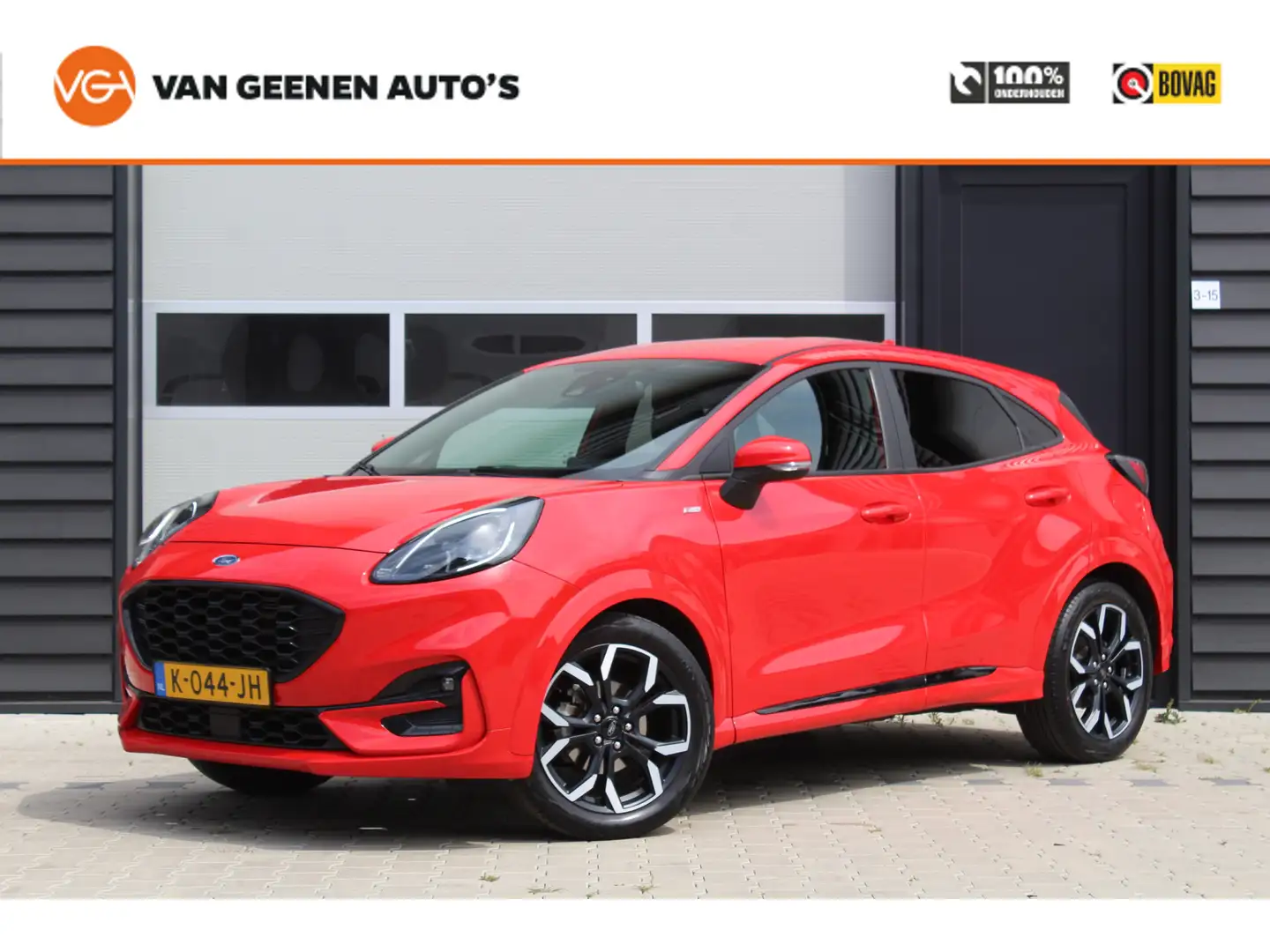 Ford Puma 1.0 124Pk EcoBoost Hybrid ST-Line X | Keurige staa Rojo - 1