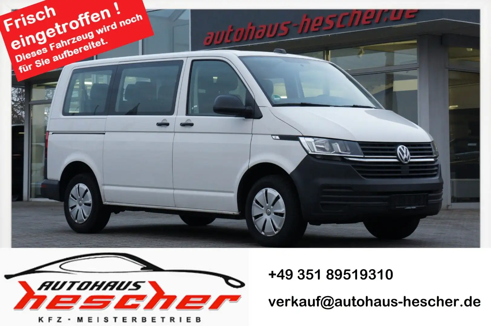 Volkswagen T6 Transporter T6.1 Transporter Kombi 2.0 TDI DSG *9-SITZE*SHZ* Weiß - 1