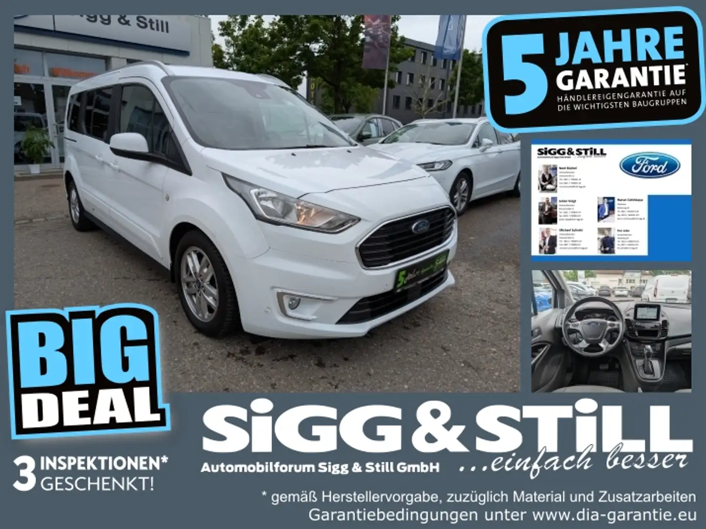 Ford Grand Tourneo Connect Titanium AT 7-SITZ*PANO*NAV Blanc - 1