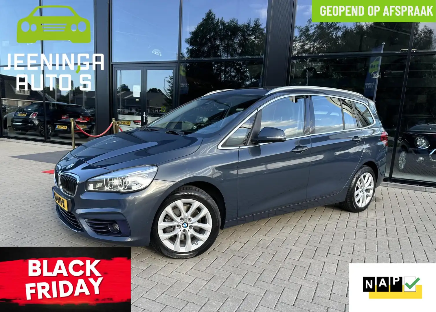 BMW 218 2-serie Gran Tourer 218i Sport 7p|Navi|Pano|Clima| Grijs - 1