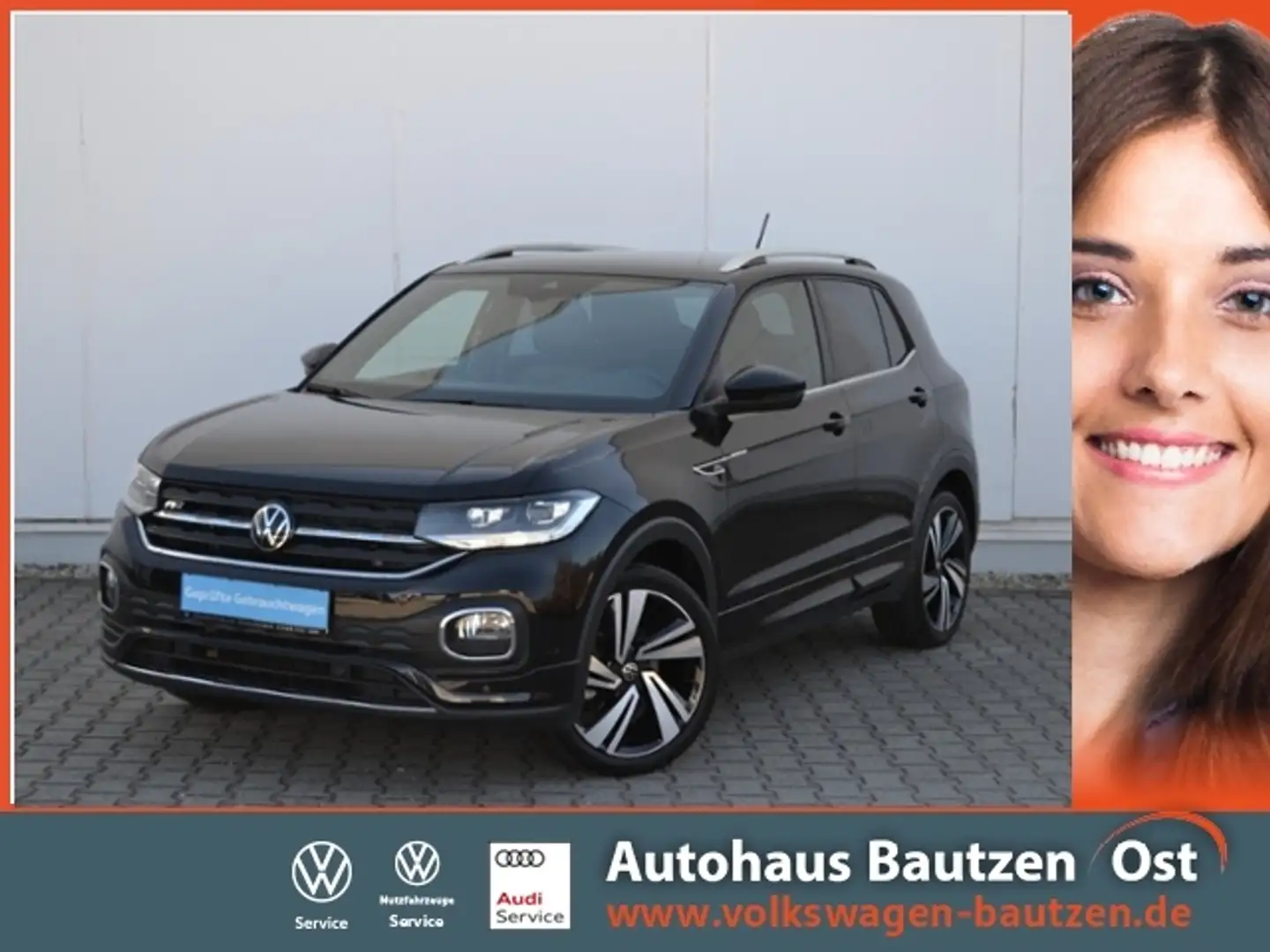 Volkswagen T-Cross 1.5 TSI 150 PS DSG R-Line LED/18-ZOLL/NAVI/RFK/DI Schwarz - 1