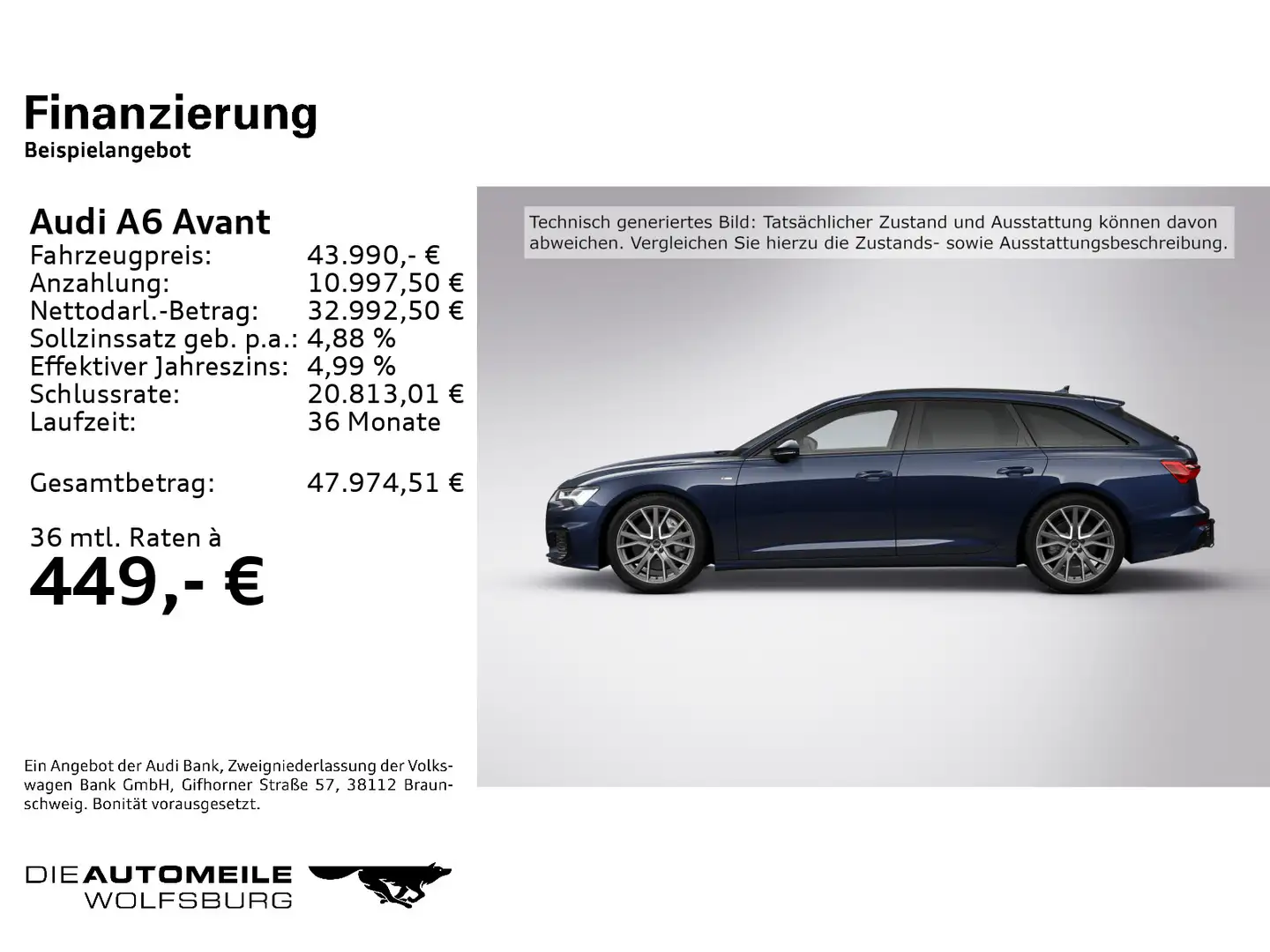 Audi A6 55 TFSI quattro S-tronic sport Matrix/A Blau - 2