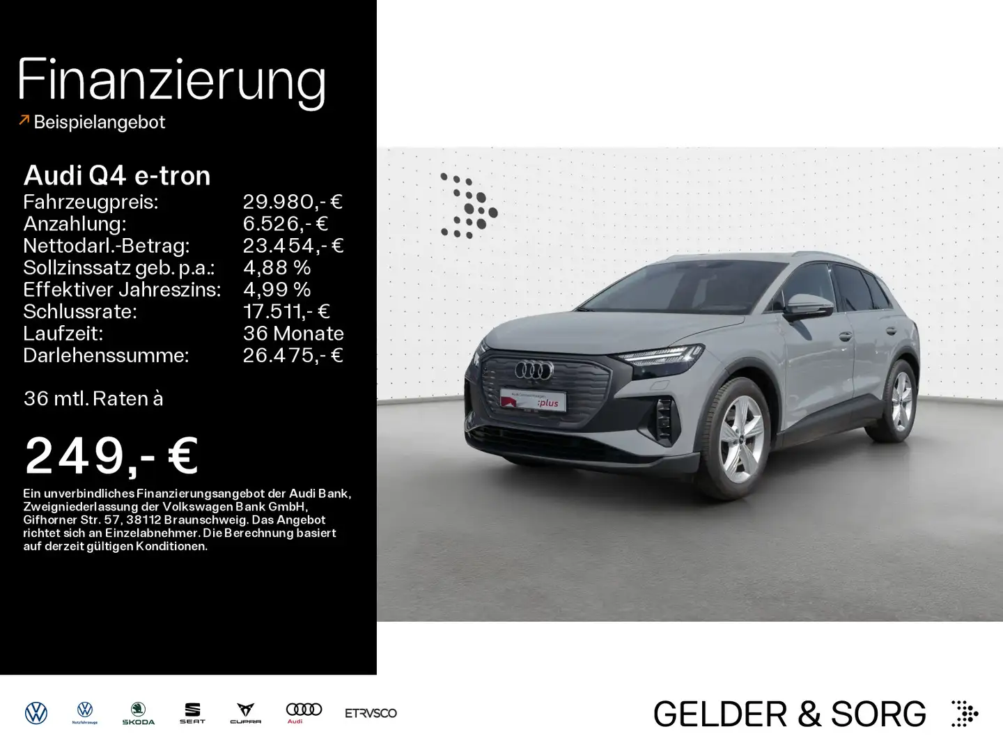 Audi Q4 e-tron 40 AHK*Virtual*Matrix*EPH*Navigation Grijs - 1