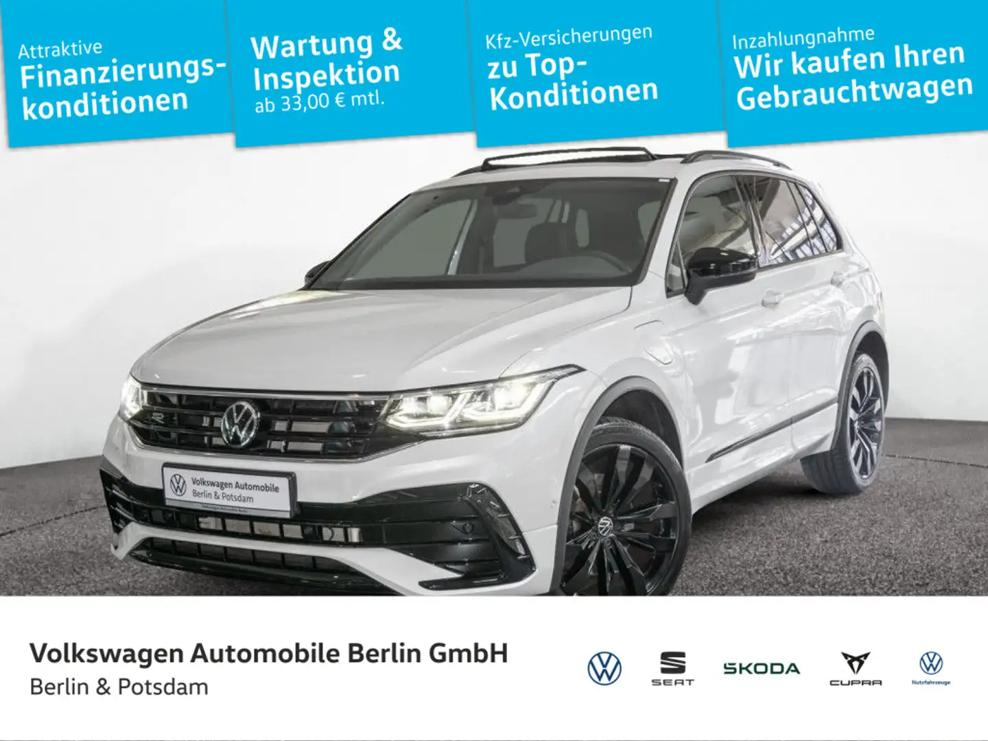 Volkswagen Tiguan 1.4 TSI eHybrid R-Line Pano Black AHK Cam Bianco - 1