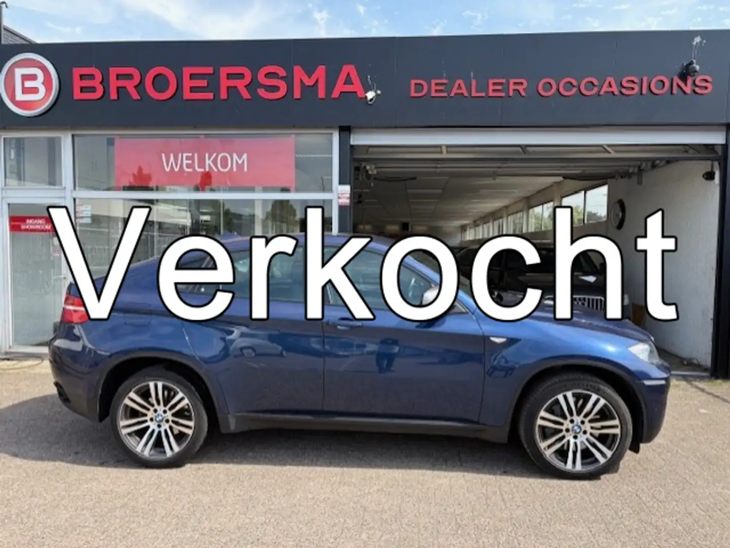 BMW X6 M50d VOL OPTIONS * LEER*XENON* PANO*NAVI * GOED EN Blauw - 1