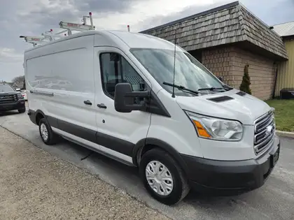 White 2016 Ford Transit Cargo 250 3dr LWB Medium Roof with Sliding Passenger Side Door Van Rear-Wheel Drive 6-Speed Automatic