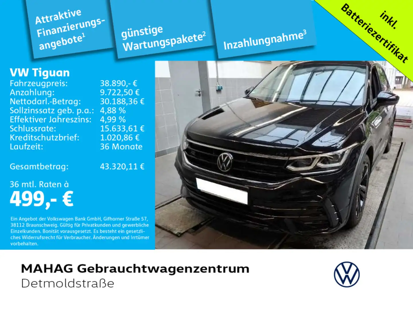 Volkswagen Tiguan 1.4 TSI eHybrid  R-Line BlackStyle AHK Le Schwarz - 1