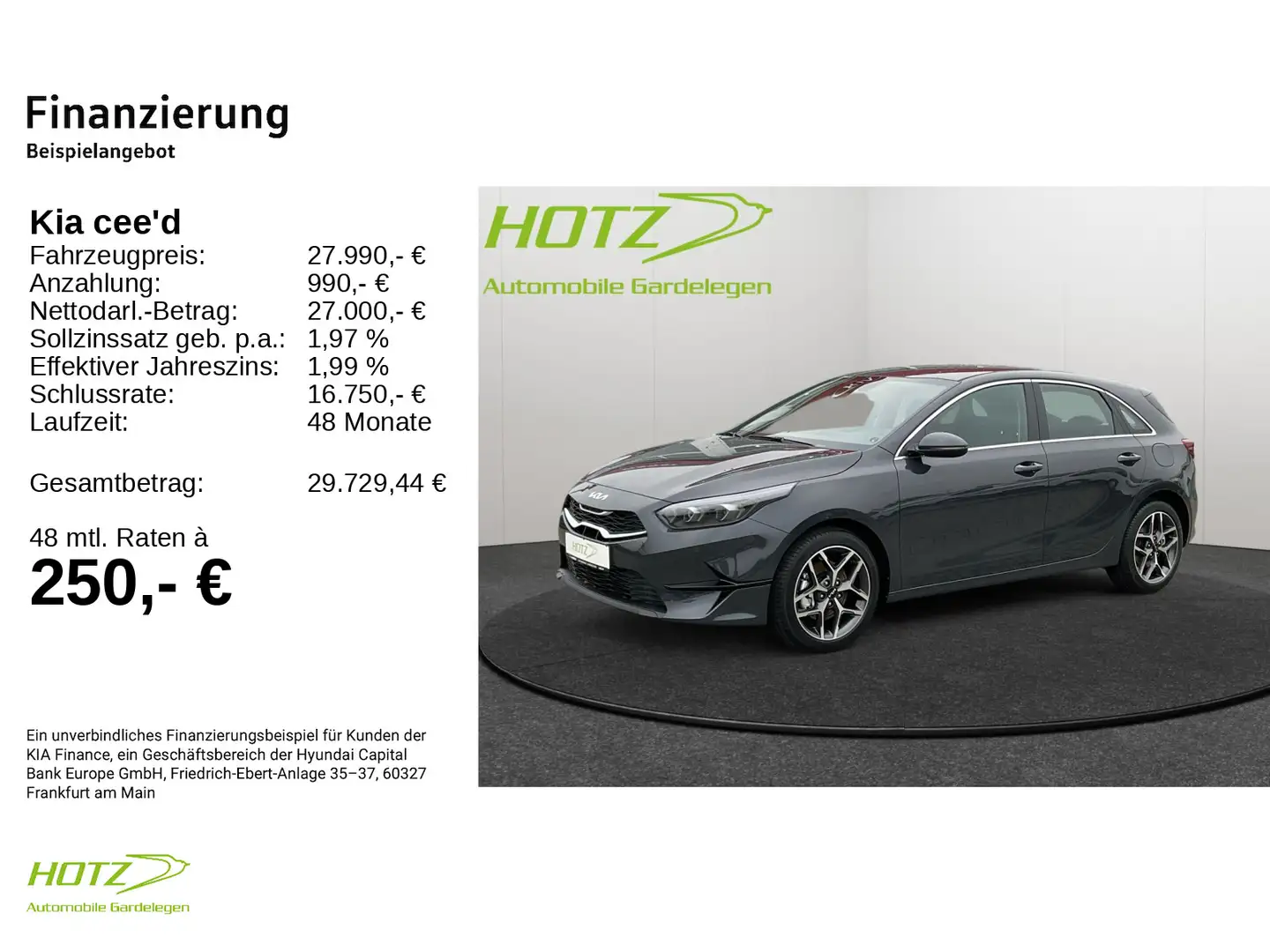 Kia Ceed / cee'd Ceed 1.5 T Spirit Technologie-Paket, Leder-Paket Gris - 2