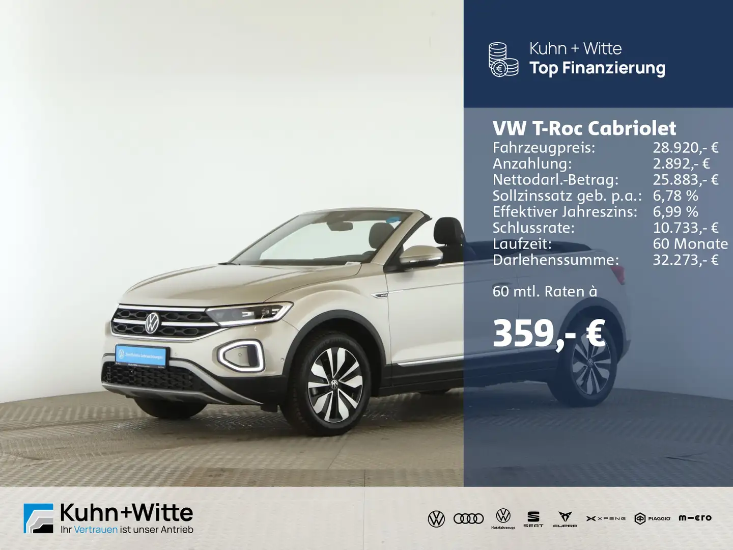 Volkswagen T-Roc 1.5 TSI Style *ACC*PDC*LED*Navi* Silber - 1